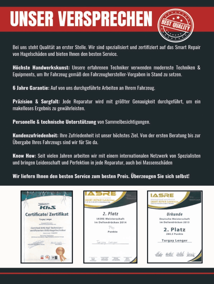 Unser Versprechen – Beulendoc Lenger GmbH